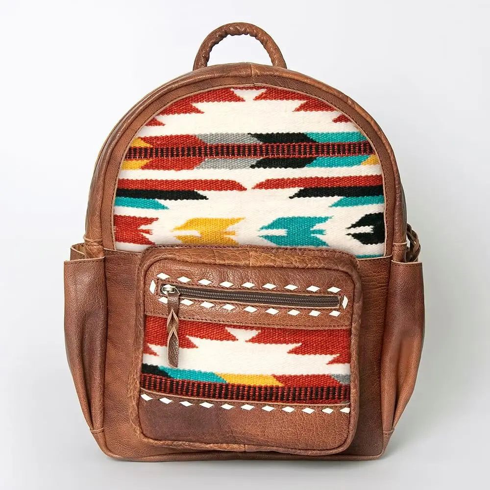 Sacs à dos en cuir de vachette véritable travaillé à la main, sacs à dos élégants en cuir sculpté, sacs à dos de style western