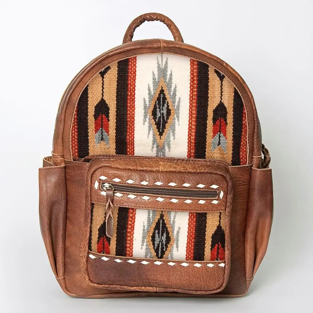 Sacs à dos en cuir de vachette véritable travaillé à la main, sacs à dos élégants en cuir sculpté, sacs à dos de style western