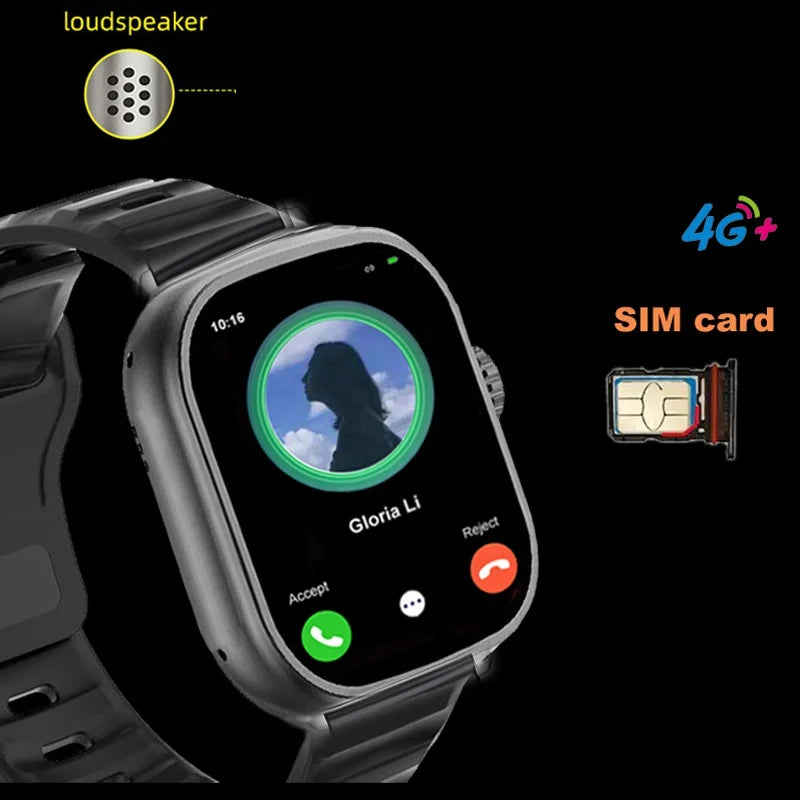 Online Shopping Mobile Cell Phone Gaming Watch Android Smartwatches 4G SIM Supports GPS Smart Watch with 5G Wifi and Sim Card