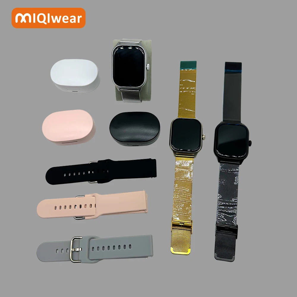 Customized Products WK97 Smart Watch with Earphones 2 in 1 BT Calling Message Reminder Smartwatches with Headphones