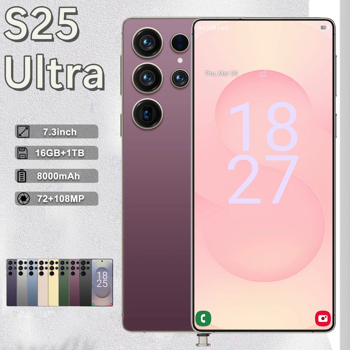 16GB+1TB Large Memory S25 Ultra Smartphone 7.3 Inch Full Screen Android 15 S25 Ultra 5G Gaming Android S25 Ultra Mobile Phones