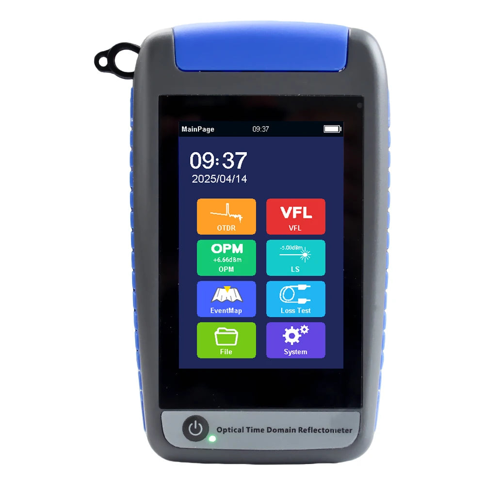 Mini-réflectomètre optique temporel (OTDR) à fibre optique GR230 – 1550 nm, 20 dB – Test laser, mesure de perte et de point de rupture – Écran tactile, OPM et VFL intégrés