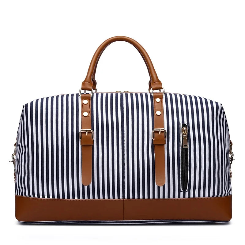 Sac fourre-tout vintage en toile grande capacité, idéal pour les voyages d'affaires et les week-ends, pour hommes et femmes.