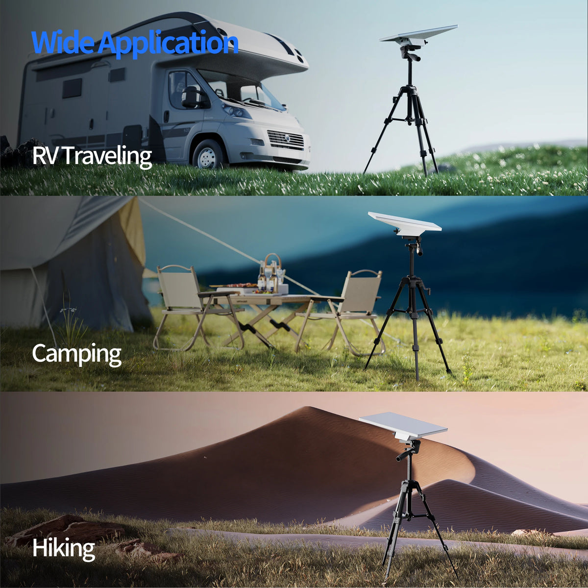 2025 Starlink Mini Tripod Mount Adjustable Tilt Satellite Dish Stand Fiberglass Reinforced Portable Kit for RV Camping