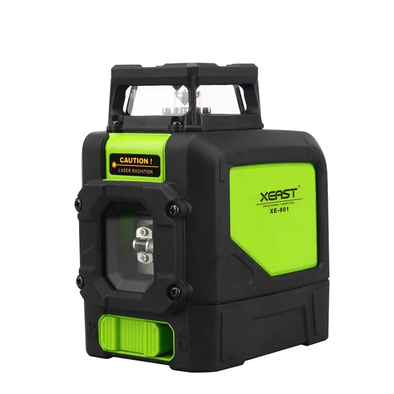 Niveau laser rotatif industriel portable XEAST XE-901 à 5 lignes, auto-nivelant, 3D, 360 degrés, faisceau rouge, pour la construction