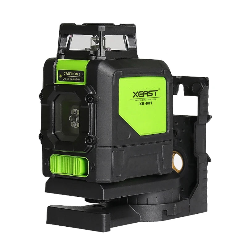 Niveau laser rotatif industriel portable XEAST XE-901 à 5 lignes, auto-nivelant, 3D, 360 degrés, faisceau rouge, pour la construction