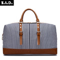 Sac fourre-tout vintage en toile grande capacité, idéal pour les voyages d'affaires et les week-ends, pour hommes et femmes.