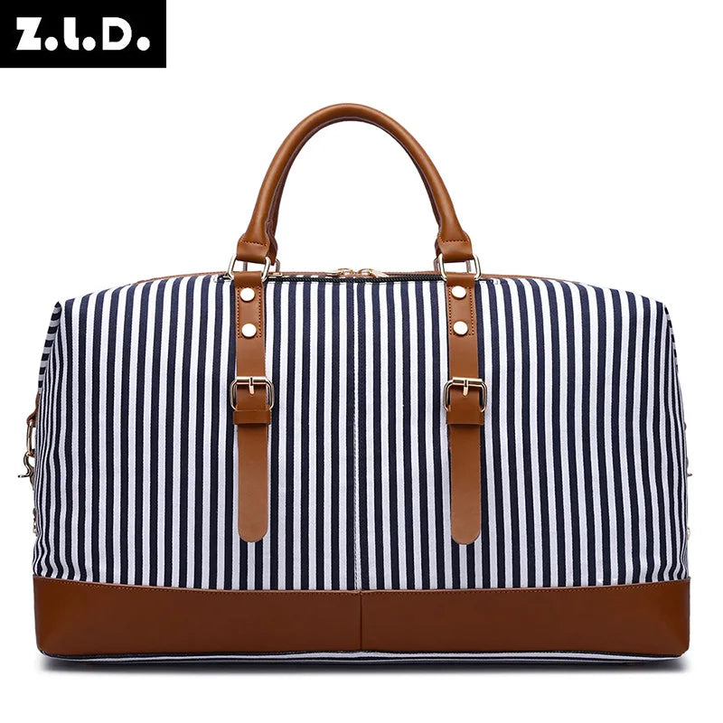 Sac fourre-tout vintage en toile grande capacité, idéal pour les voyages d'affaires et les week-ends, pour hommes et femmes.