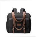 Sac à dos en nylon pour femme – Grand format, imperméable, idéal pour les sorties et les voyages (style sac à langer) – Design avec logos