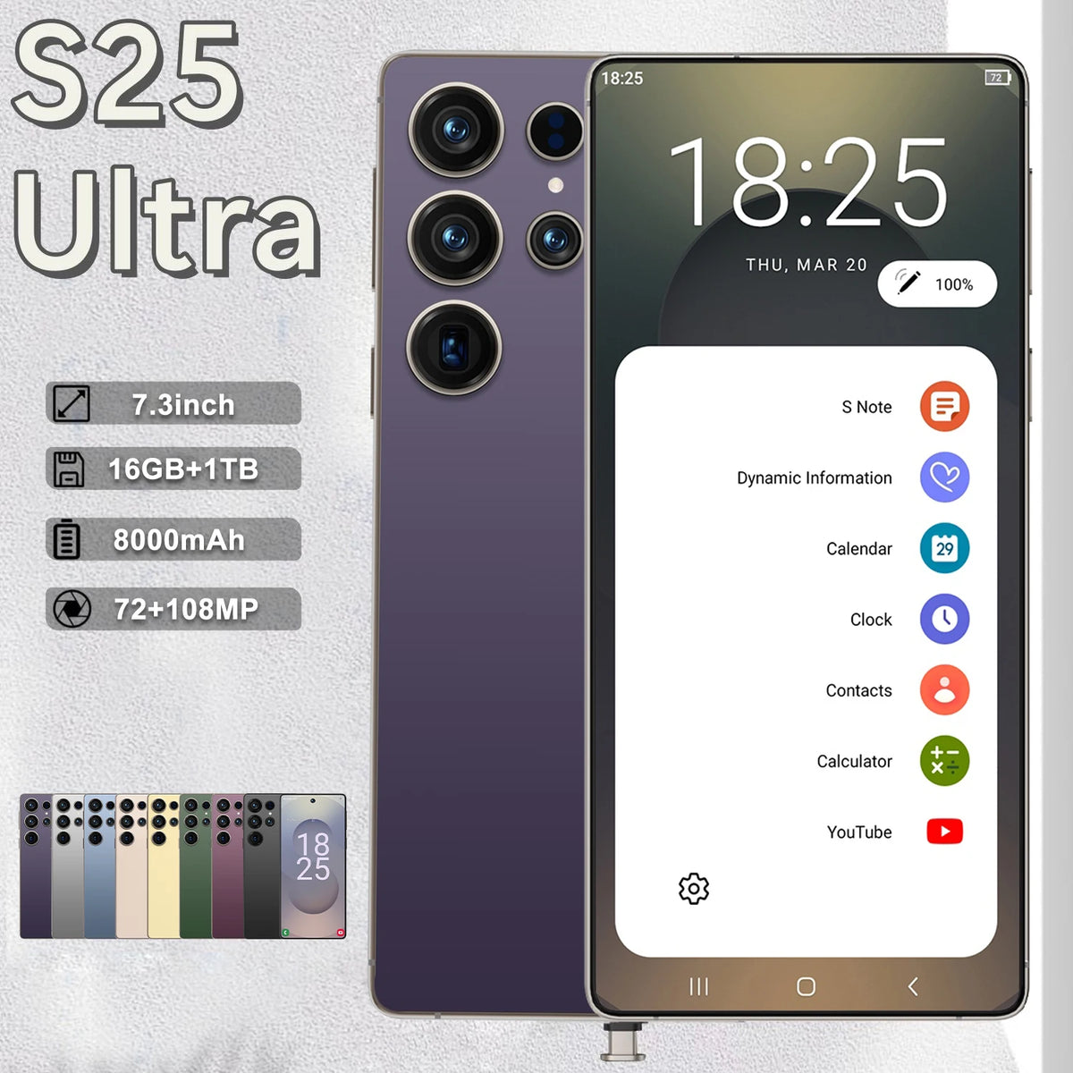 16GB+1TB Large Memory S25 Ultra Smartphone 7.3 Inch Full Screen Android 15 S25 Ultra 5G Gaming Android S25 Ultra Mobile Phones