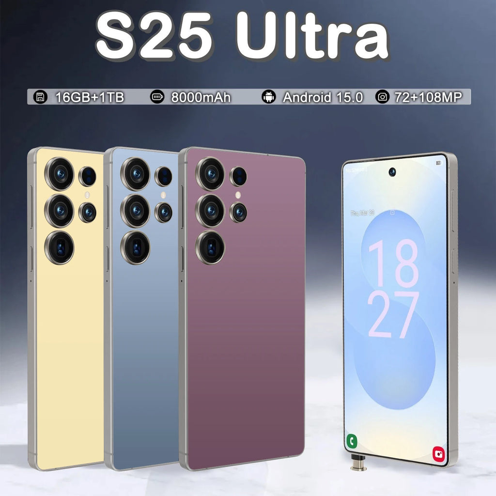 16GB+1TB Large Memory S25 Ultra Smartphone 7.3 Inch Full Screen Android 15 S25 Ultra 5G Gaming Android S25 Ultra Mobile Phones