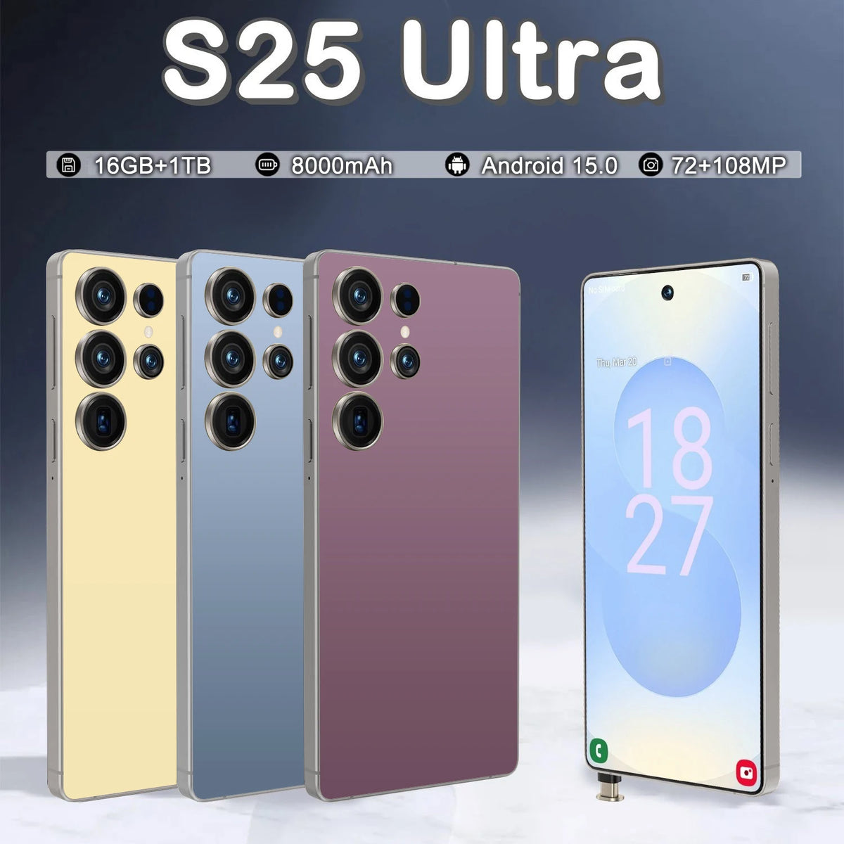 16GB+1TB Large Memory S25 Ultra Smartphone 7.3 Inch Full Screen Android 15 S25 Ultra 5G Gaming Android S25 Ultra Mobile Phones