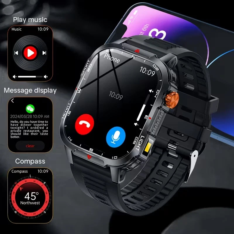 SENBONO 2026 MAX68 Smartwatch Touch Screen 1100mAh Battery IP68 Waterproof Fitness Tracker Compass Multisport Tracking Unisex
