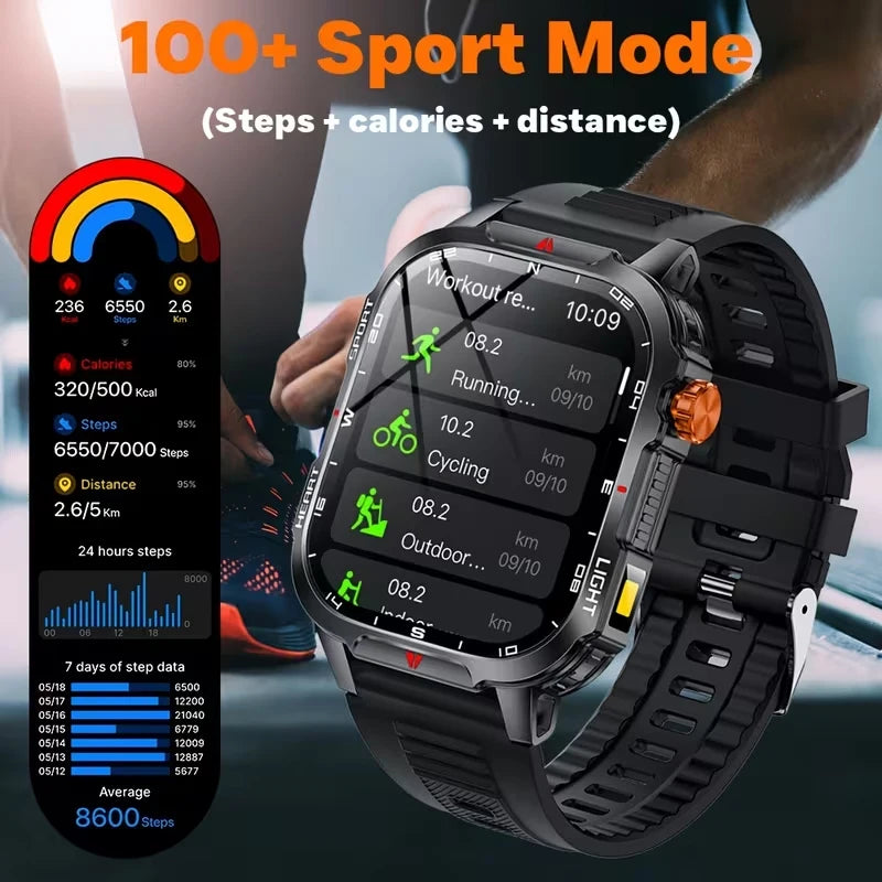 SENBONO V35 Large Smartwatch 1100mAh Compass Voice Assistant BT Call Multiple Exercise Modes Fitness Sports Smartwatches for Men