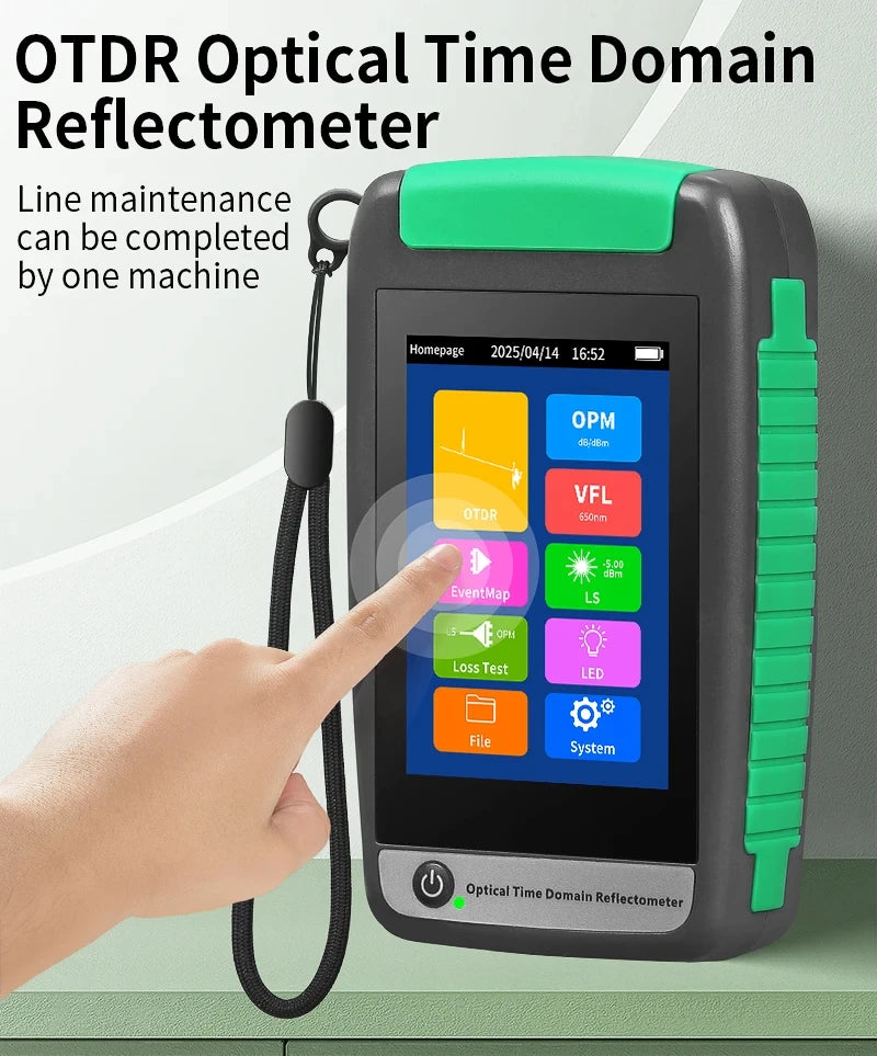 Réflectomètre optique de domaine temporel OTDR AUA-18/180/161A/U, 1310/1550/1610nm, 22/20dB, Test de Fiber optique actif 80KM (en option)