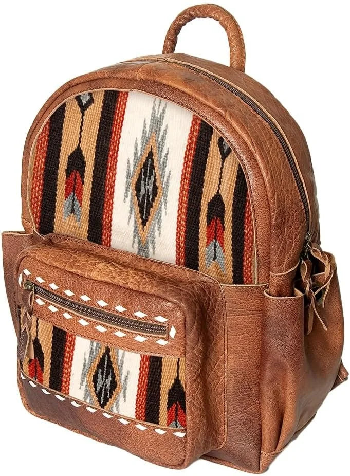 Sacs à dos en cuir de vachette véritable travaillé à la main, sacs à dos élégants en cuir sculpté, sacs à dos de style western