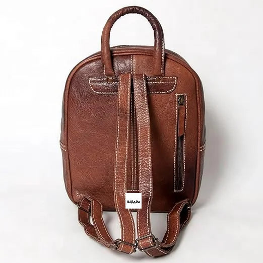 Sacs à dos en cuir de vachette véritable travaillé à la main, sacs à dos élégants en cuir sculpté, sacs à dos de style western
